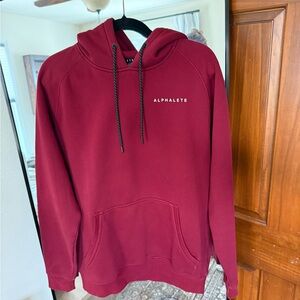 Alphalete Men's Burgundy Crewneck Hoodie